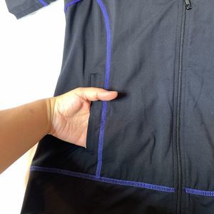 TRANQUILITY BY SOMA Short Sleeve Zip Up Hoodie Size Medium